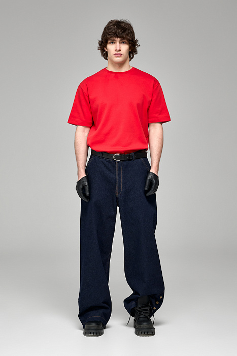 Джинсы Baggy с деталью